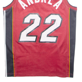 CHAMPION Miami 22 Nba Mens Vest Red Sleeveless USA V-Neck XS