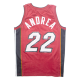 CHAMPION Miami 22 Nba Mens Vest Red Sleeveless USA V-Neck XS