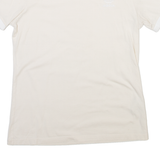 ADIDAS Womens T-Shirt Cream UK 12