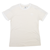 ADIDAS Womens T-Shirt Cream UK 12