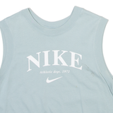 NIKE Cropped Womens Vest Blue Sleeveless S