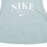 NIKE Cropped Womens Vest Blue Sleeveless S