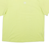 ADIDAS Cropped Womens T-Shirt Yellow UK 4