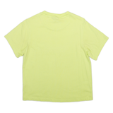 ADIDAS Cropped Womens T-Shirt Yellow UK 4