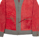 ARMANI JEANS Mens Jacket Red Leather L