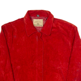ST JOHNS BAY Mens Jacket Red Leather L