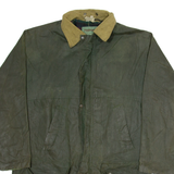 PHARHANI Mens Chore Jacket Green Leather XL