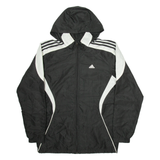 ADIDAS Mens Shell Jacket Black Hooded S