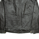 CROFT & BARROW Mens Biker Jacket Black Leather XL
