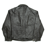 CROFT & BARROW Mens Biker Jacket Black Leather XL