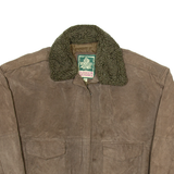 OUTDOOR EXCHANGE Mens Chore Jacket Brown Leather XL