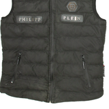 PHILIPP PLEIN Mens Puffer Gilet Black L