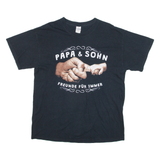 GILDAN Papa & Sohn Mens T-Shirt Black L