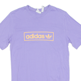 ADIDAS ORIGINALS Mens T-Shirt Purple Crew Neck XS