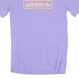 ADIDAS ORIGINALS Mens T-Shirt Purple Crew Neck XS