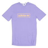 ADIDAS ORIGINALS Mens T-Shirt Purple Crew Neck XS