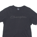 CHAMPION Mens T-Shirt Black Crew Neck L
