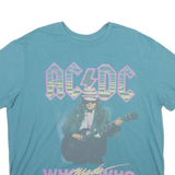 AC DC Mens Band T-Shirt Blue 2XL