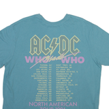 AC DC Mens Band T-Shirt Blue 2XL