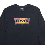 LEVI'S Mens T-Shirt Black Long Sleeve XL