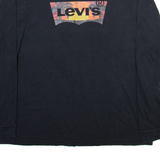 LEVI'S Mens T-Shirt Black Long Sleeve XL