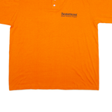 REACH Mens T-Shirt Orange Button Neck 2XL