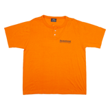REACH Mens T-Shirt Orange Button Neck 2XL