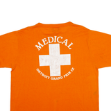 REACH Mens T-Shirt Orange Button Neck 2XL