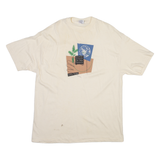 HANES Mens T-Shirt Cream XL