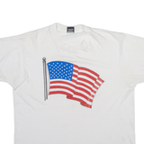 BEST Flag Mens T-Shirt White USA XL