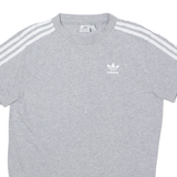 ADIDAS ORIGINALS Womens T-Shirt Grey Crew Neck UK 8
