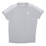 ADIDAS ORIGINALS Womens T-Shirt Grey Crew Neck UK 8