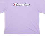CHAMPION Womens T-Shirt Purple Crew Neck XL