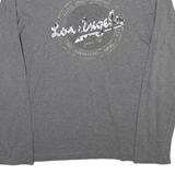 GUESS Womens T-Shirt Grey Long Sleeve XL