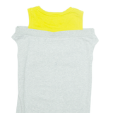 DKNY Womens T-Shirt Grey Sleeveless UK 10