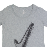 NIKE Womens T-Shirt Grey L