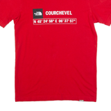 THE NORTH FACE Courchevel Ski Resport Mens T-Shirt Red XS