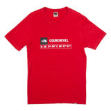 THE NORTH FACE Courchevel Ski Resport Mens T-Shirt Red XS