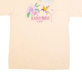 RAINFOREST CAFE Mens T-Shirt Orange 90s Crew Neck M