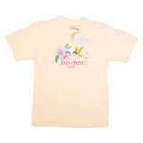 RAINFOREST CAFE Mens T-Shirt Orange 90s Crew Neck M