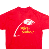 FLEETWOOD More WInd! Mens T-Shirt Red 90s Crew Neck M