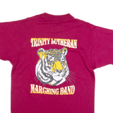 FRUIT OF THE LOOM Trinity Lutheran Marching Band Mens T-Shirt Maroon 90s USA M