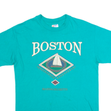 HANES Boston Mens T-Shirt Blue 90s USA M