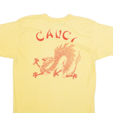 BODY WEAR Canci Dragon Womens T-Shirt Yellow 90s L