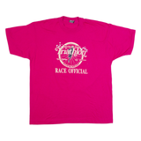 FRUIT OF THE LOOM Union Springs Triathlon Mens T-Shirt Pink 90s USA XL