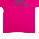 FRUIT OF THE LOOM Union Springs Triathlon Mens T-Shirt Pink 90s USA XL