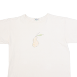 TASTE BUDS Pear Womens T-Shirt Cream 90s L