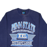 WITH AN ATTITUDE Penn State University Mens Sweatshirt Blue 90s USA L