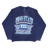 WITH AN ATTITUDE Penn State University Mens Sweatshirt Blue 90s USA L