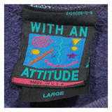 WITH AN ATTITUDE Penn State University Mens Sweatshirt Blue 90s USA L